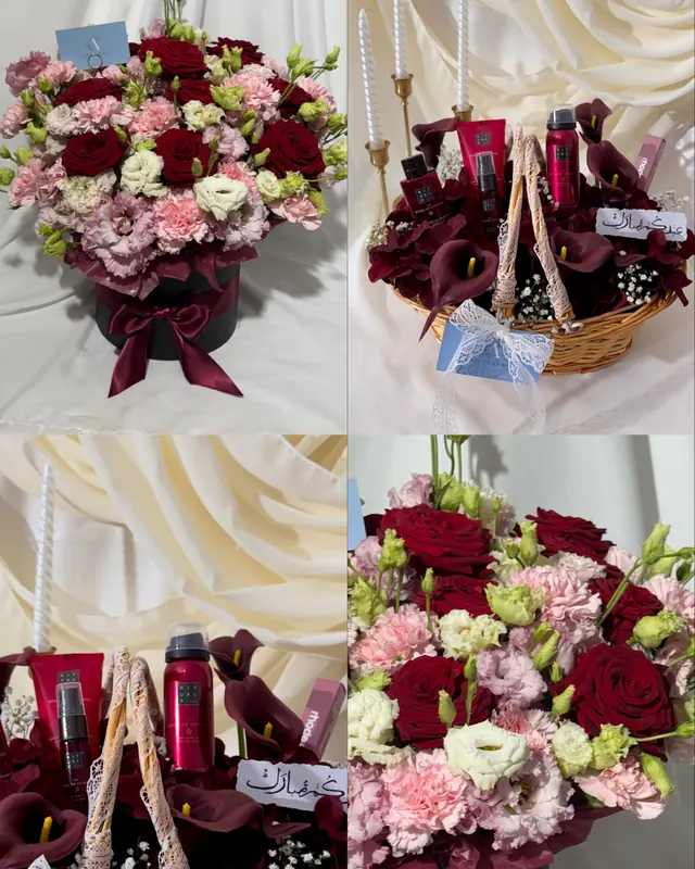 Hatbox and gift basket collection by Amorella Flower Boutique